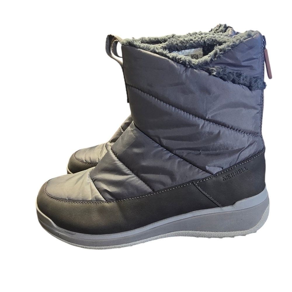 Merrell Women's Snowcreek Sport Mid Zip Polar Waterproof Sz.9  Charcoal